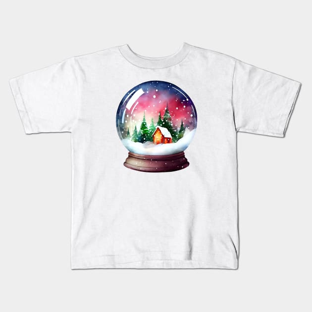 Snow globe Kids T-Shirt by DreamLoudArt